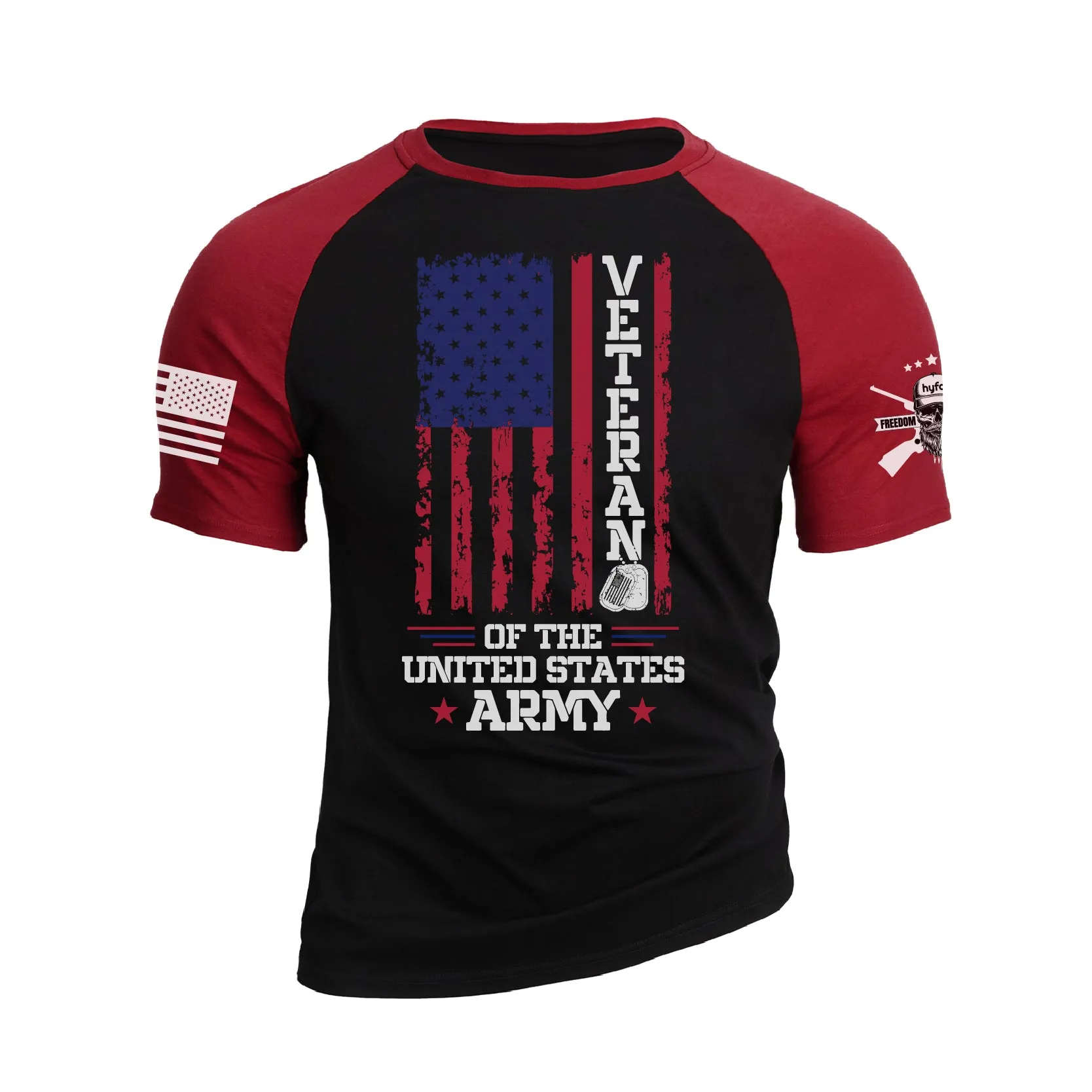 VETERAN OF THE UNITED STATES RAGLAN GRAPHIC TEE