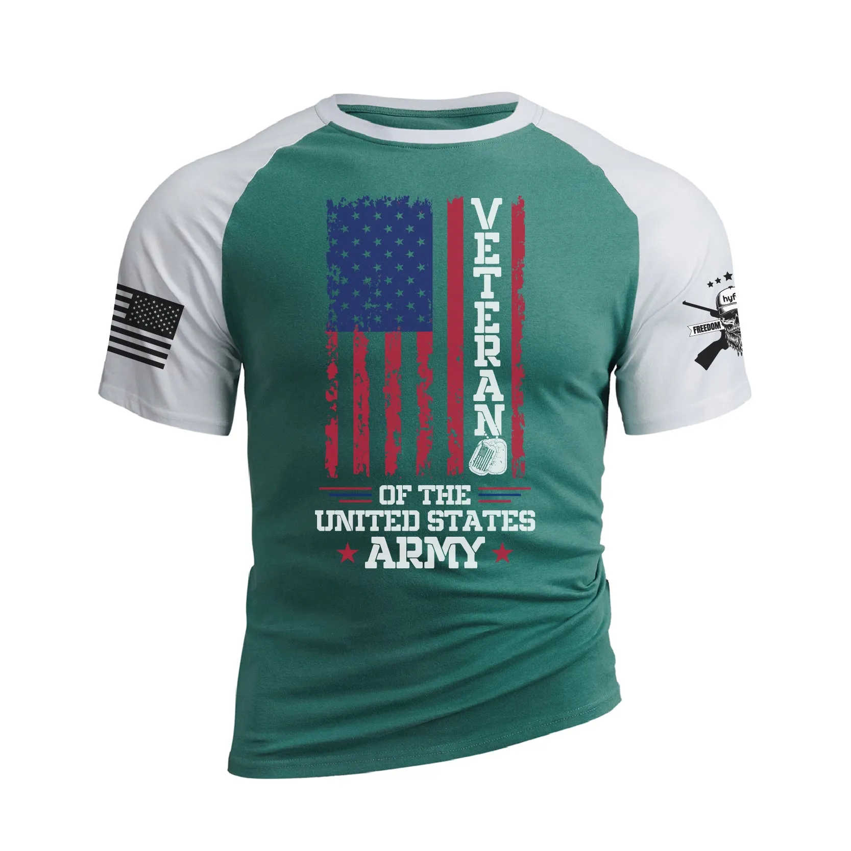 VETERAN OF THE UNITED STATES RAGLAN GRAPHIC TEE