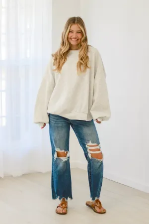 Weekend Getaway Oversized Scuba Sweatshirt by Bucketlist