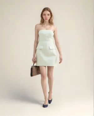 White Dress With Pearl Embellishment