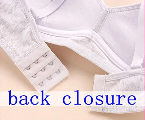 Women and Teen Girls Thin Cotton Sports Bra for Running (3 Pack)