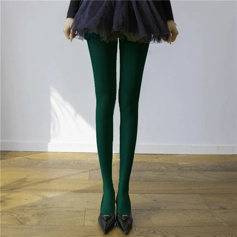Women's Stockings Slim See-Through Lingerie Tights Lace Leggings Women's Pantyhose Red Body Sexy Stockings