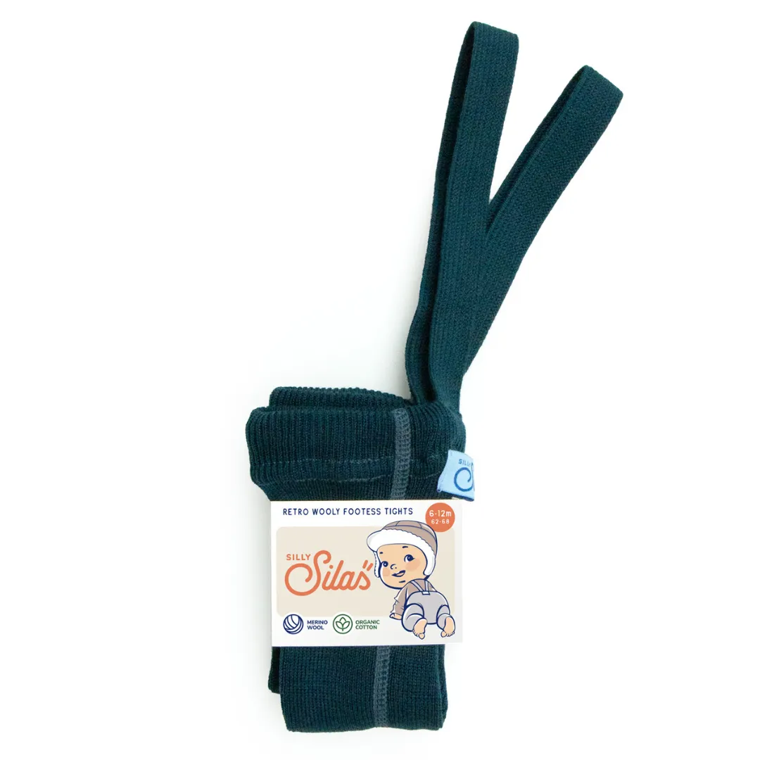 Wooly Footless Tights - Blue Sapphire