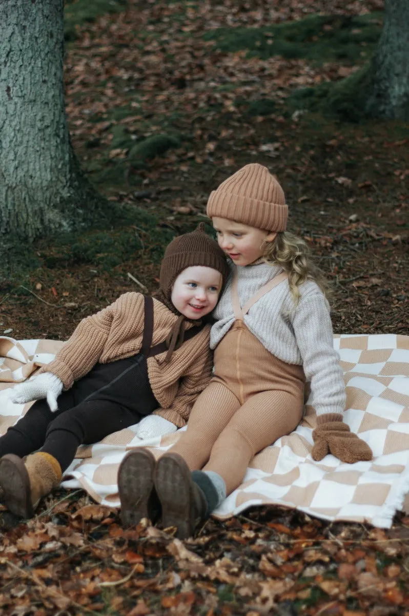 Wooly Footless Tights - Cappuccino Brown