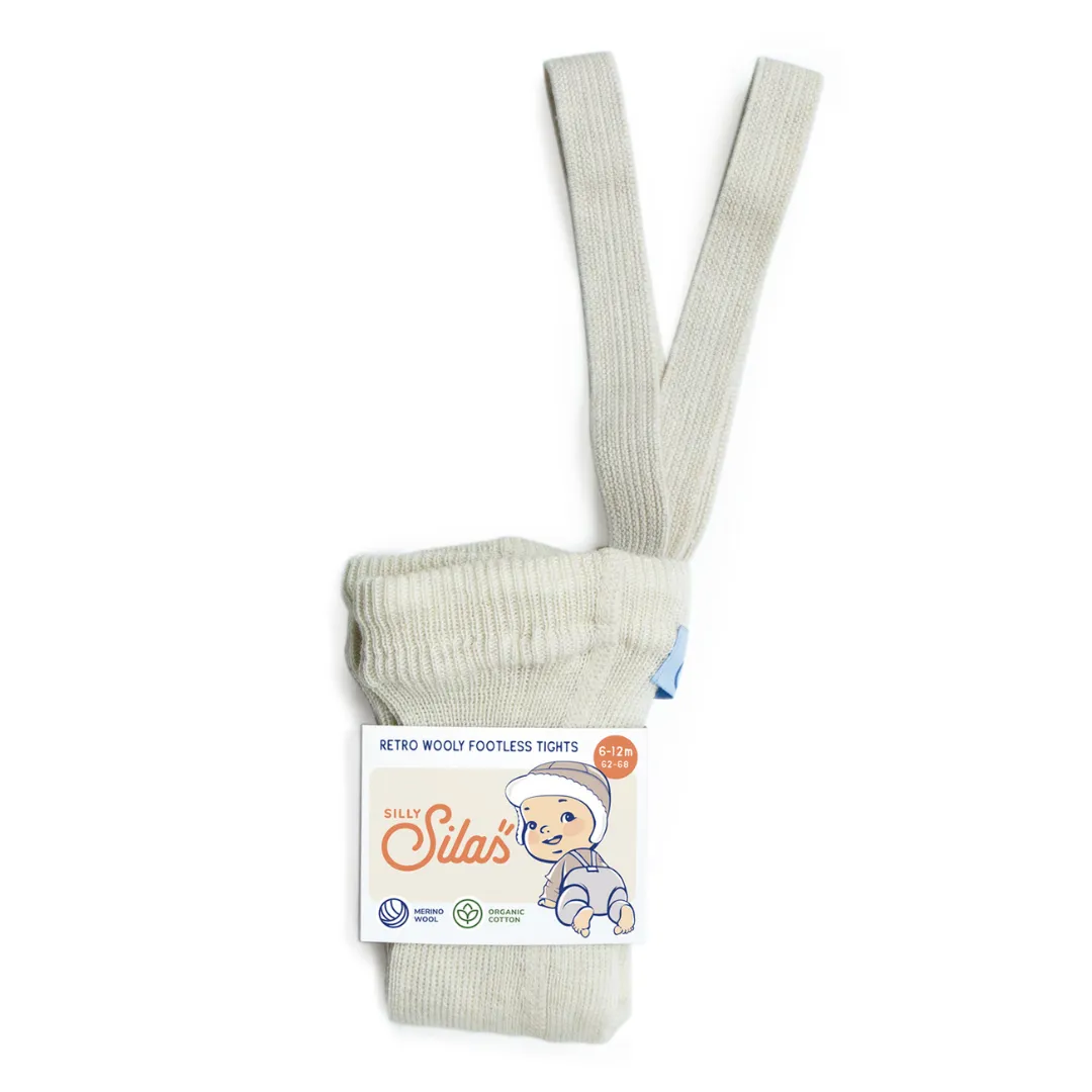 Wooly Footless Tights - Cream Blend