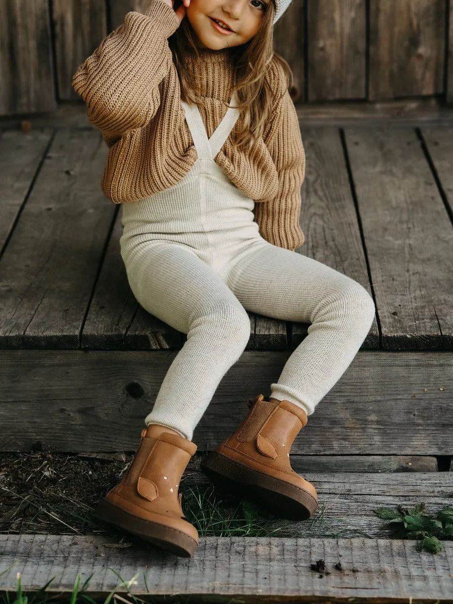 Wooly Footless Tights - Cream Blend