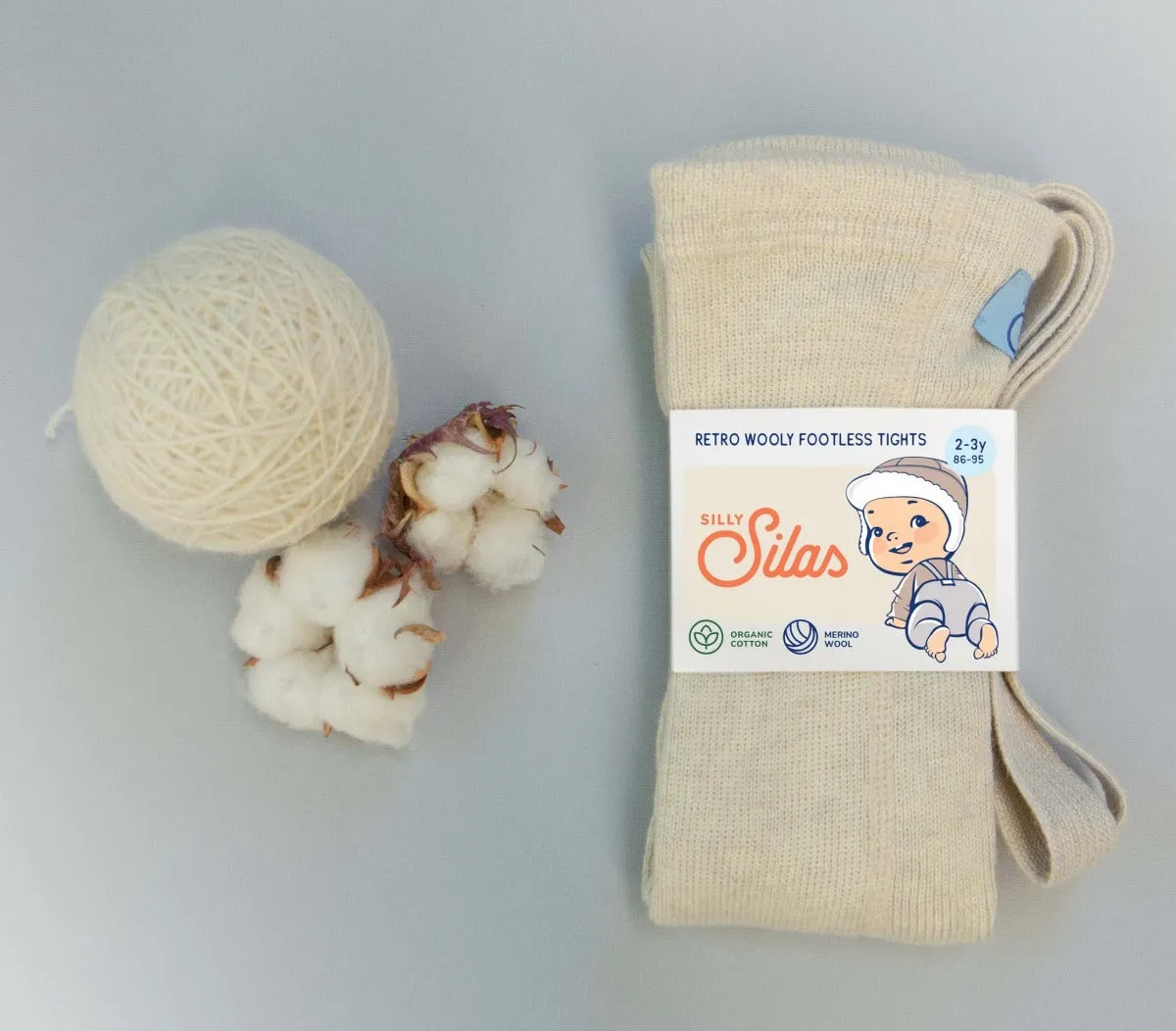 Wooly Footless Tights - Cream Blend
