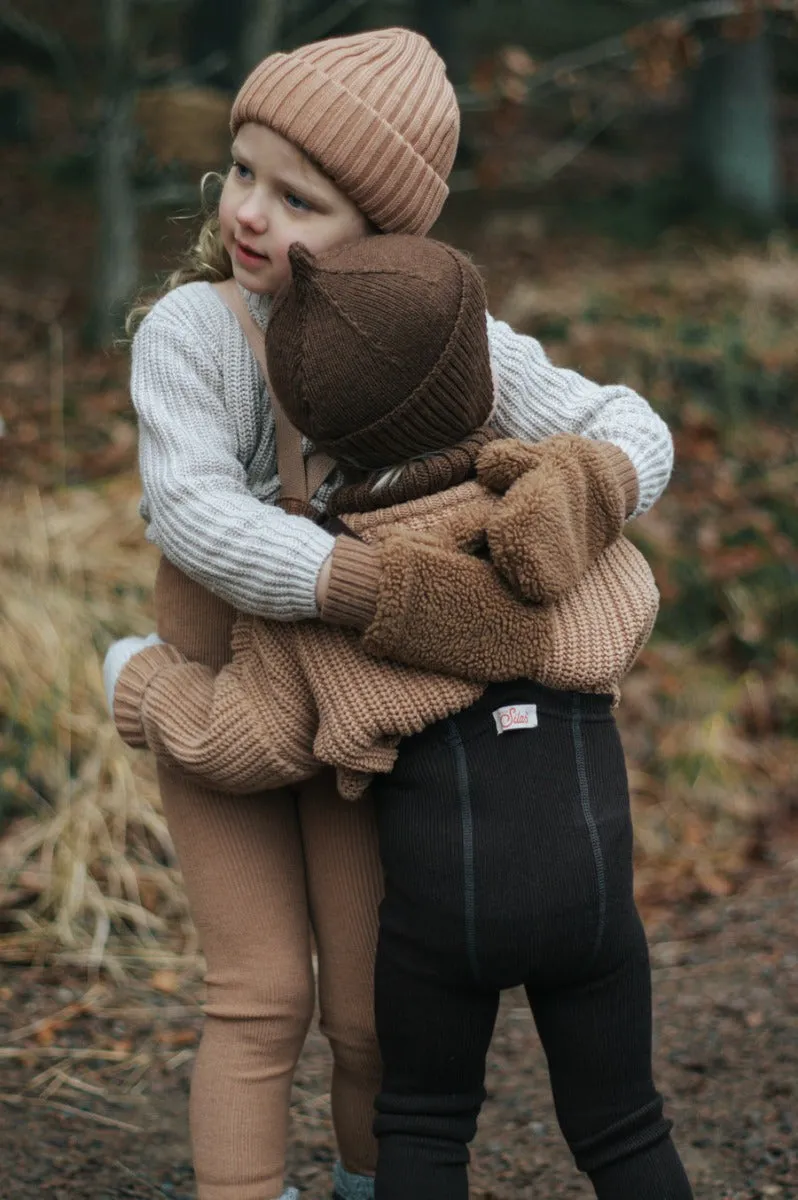 Wooly Footless Tights - Espresso Brown