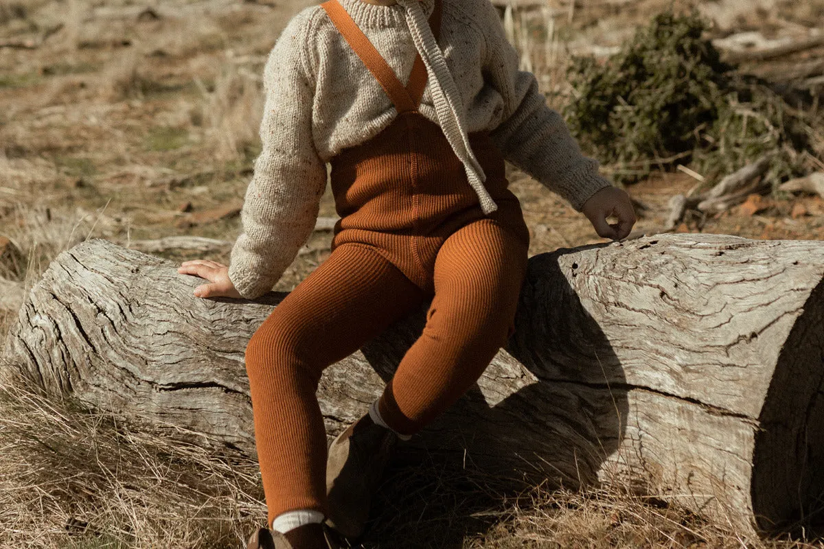 Wooly Footless Tights - Ginger