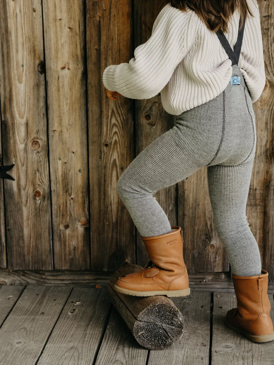 Wooly Footless Tights - Granite Grey