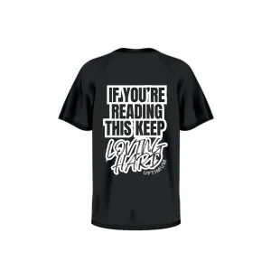 Worldwide Shipping - LOVE HARD - T-Shirt Black/White